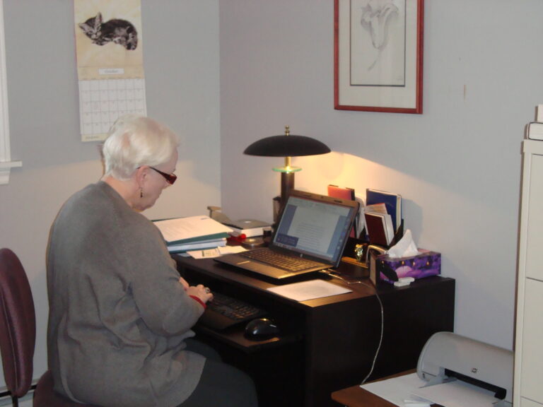 MW working at desk 2013